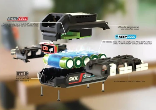 סוללה 20V 4.0Ah בטכנולוגיית Keep Cool - סקיל SKIL