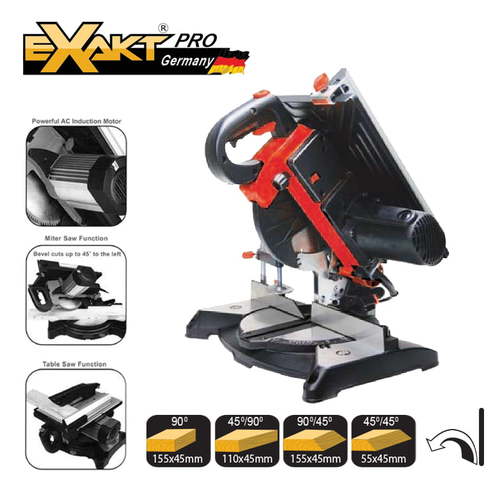 מסור גרונג מקצועי 10' שולחן עליון רחב EXAKT PRO 1600W - ביצועים ללא תחרות