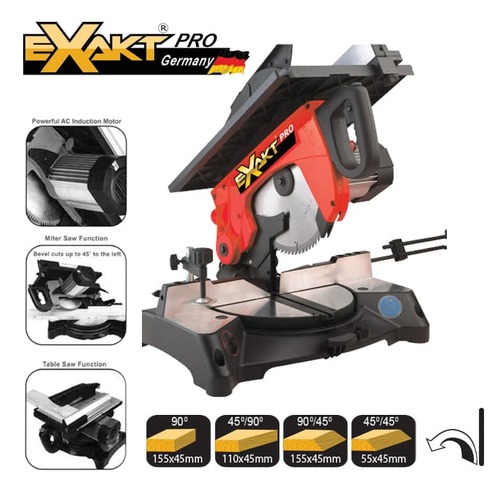מסור גרונג מקצועי 10' שולחן עליון רחב EXAKT PRO 1600W - ביצועים ללא תחרות