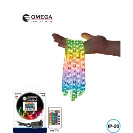 קיט סרט לד IP20 2A RGB כולל שלט 5 מ