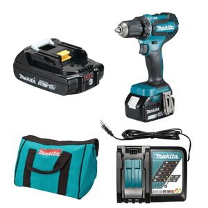 סט מקיטה הכולל מברגה / מקדחה פוטר DDF485 18V Makita + סוללה 2AH + מטען מהיר + תיק Makita