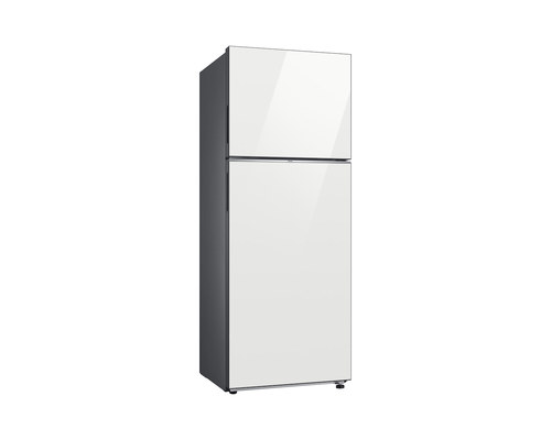 מקרר 2 דלתות מקפיא עליון RT48CB6626WHB samsung מותאם בקו ארונות בעיצוב יוקרתי, בנפח 470 ליטר לבן כולל פיקוד שבת מובנה רוחב 70 ס”מ