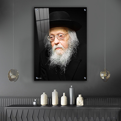 תמונות צדיקים - פוסק הדור - תמונת מרן גאון הרב אלישיב להדפסה על קנבס/זכוכית