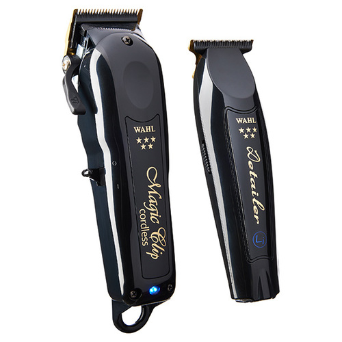 זוג מכונות תספורת WAHL  3025726 Magic Clip+‎Detailer Black  | יבואן רשמי שנתיים אחריות