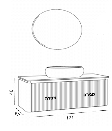 ארון אמבטיה דגם מעיין תלוי MAAYAN
