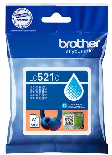 דיו כחול מקורי Brother LC-521C בראדר (500 דף)
