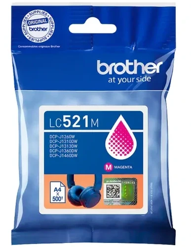 דיו אדום מקורי Brother LC-521M בראדר (500 דף)
