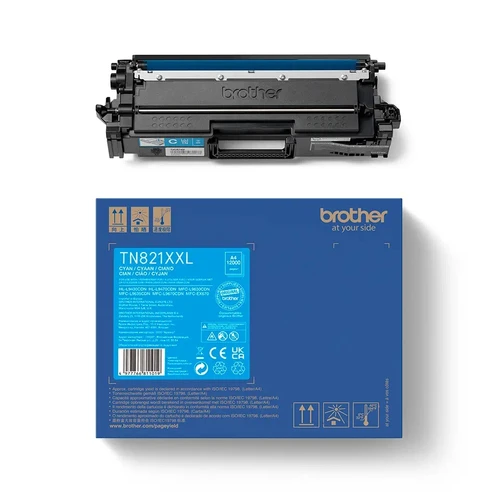 טונר כחול מקורי Brother TN-821XXLC בראדר (12,000 דף)