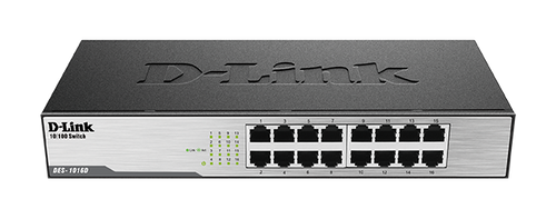 מתג לא מנוהל D-Link 16 Port Fast Ethernet Switch Unmanaged 10/100 DES-1016D