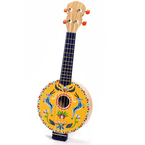 בנג'ו מעץ DJECO כלי נגינה ראשון לילדים בעיצוב איכותי