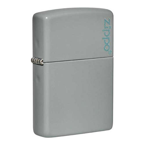 מצית זיפו אפור אלגנטי עם לוגו – Zippo
