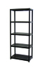 כוננית פלסטיק 5 מדפים 15" PLATINE צבע שחור