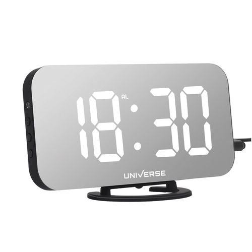 שעון מעורר ‏דיגיטלי Universe NRI933-C20 7501440 כולל 2 יציאות USB לטעינת סלולרי