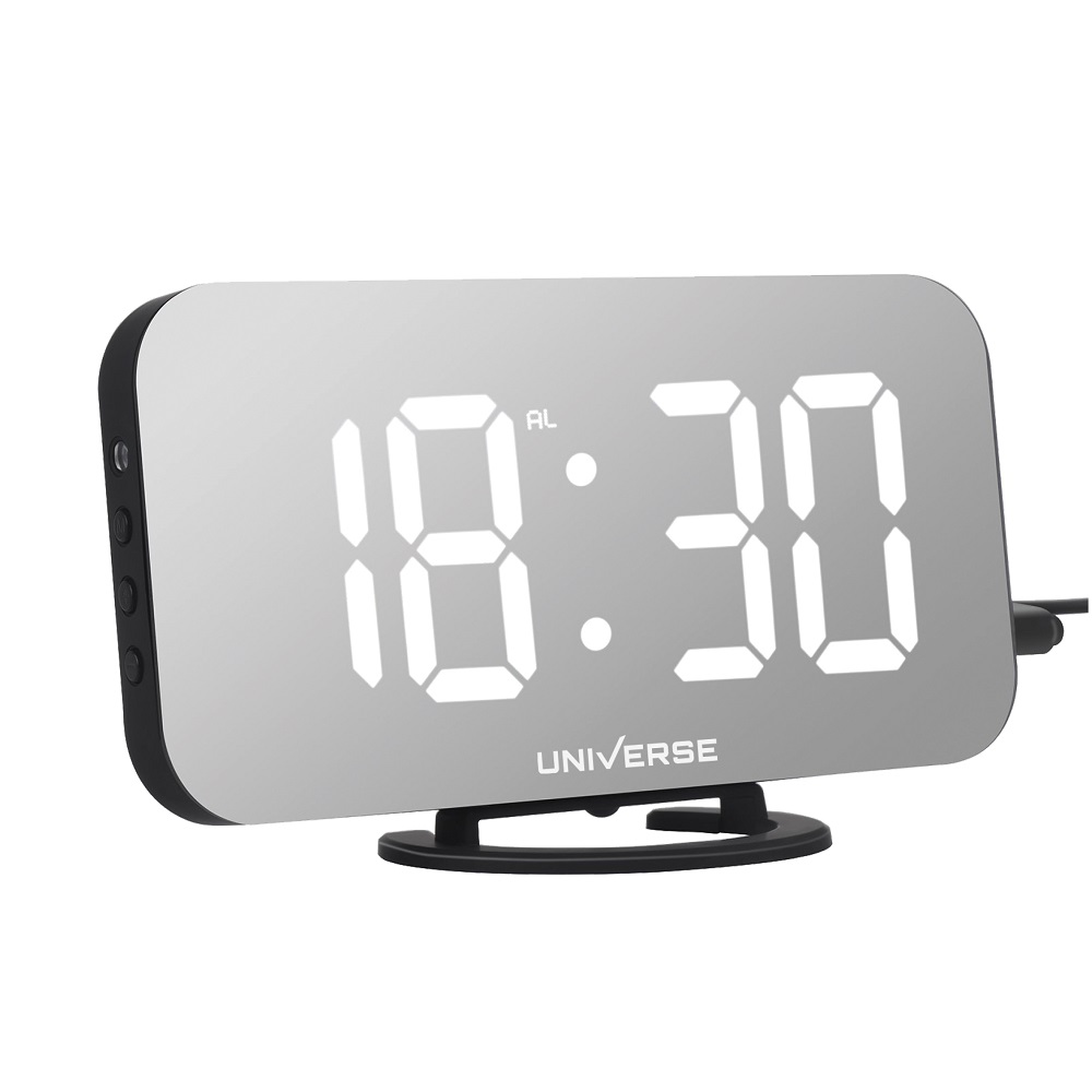 שעון מעורר ‏דיגיטלי Universe NRI933-C20 7501440 כולל 2 יציאות USB לטעינת סלולרי