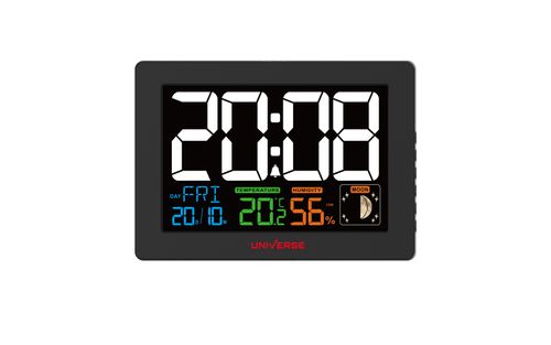 שעון מעורר דיגיטלי מולטי ספרות גדולות, טמפרטורה ולחות Universe NRI933-C40 