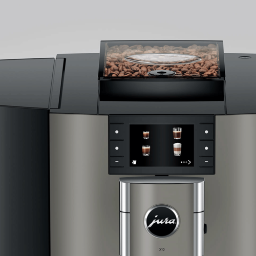 מכונת קפה יורה JURA X10 בצבע נירוסטה כהה Dark Inox