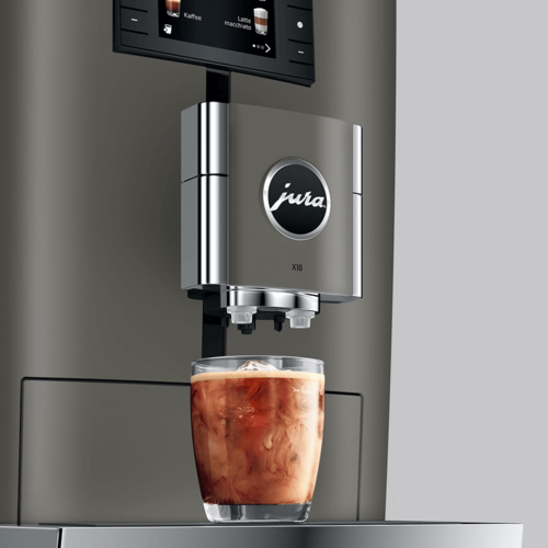 מכונת קפה יורה JURA X10 בצבע נירוסטה כהה Dark Inox