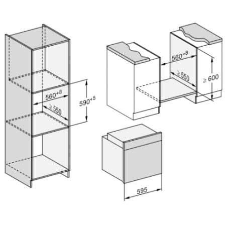 תנור בנוי פירוליטי מילה H 7464 BP MIELE שחור