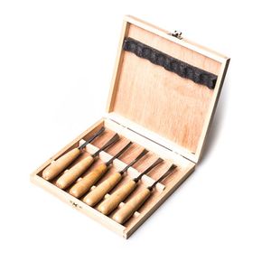 סט מפסלות לגילוף וחריטה בעץ 6 חלקים