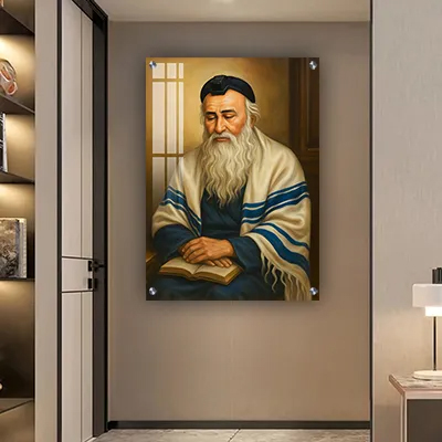 תמונות צדיקים - רבי מאיר בעל הנס קנבס/זכוכית