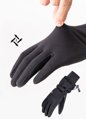 כפפות סקי +כפפה תרמית דקה פנימית  Naturehike  snow gloves