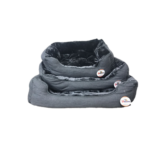 אר פור פט R for Pet - מיטה קטיפתית ויוקרתית צבע אפור כהה