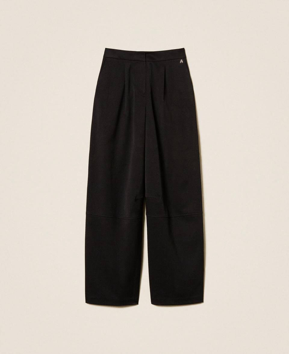 Palazzo trousers with pleats