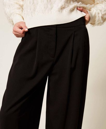 Palazzo trousers with pleats