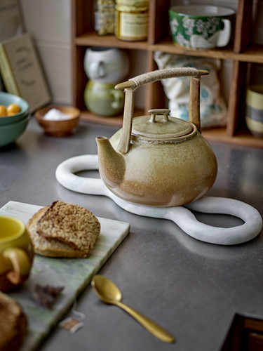 קנקן תה קרמיקה Ikigai - חום ראסטיק 