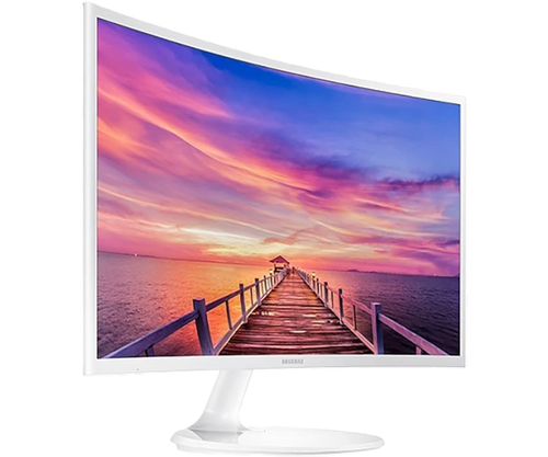 מסך קעור לבן Samsung C27F391FHR FHD VA HDMI VGA 4ms