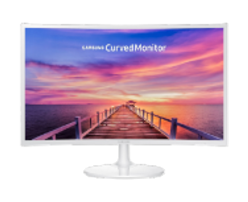 מסך קעור לבן Samsung C27F391FHR FHD VA HDMI VGA 4ms
