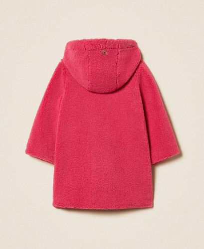 Girls' plush coat with bows