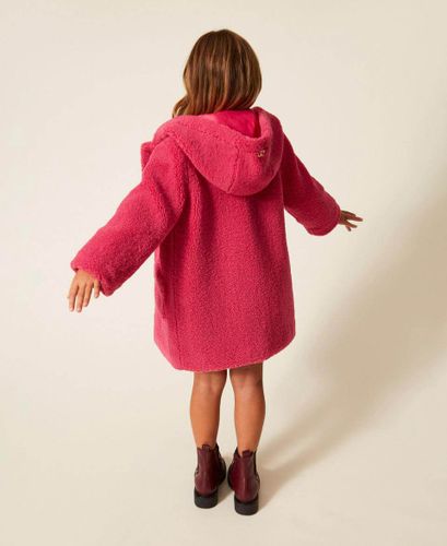 Girls' plush coat with bows