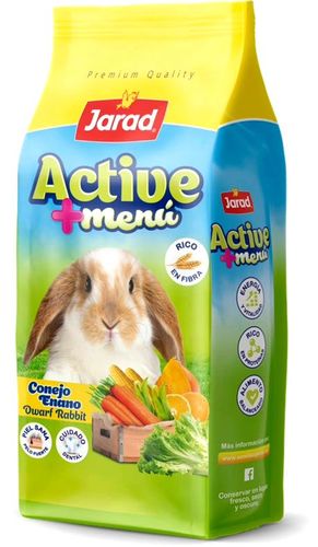  Jarad Active Menú – מזון פרימיום לארנבים ננסיים ושמוטי אוזניים 800 גרם