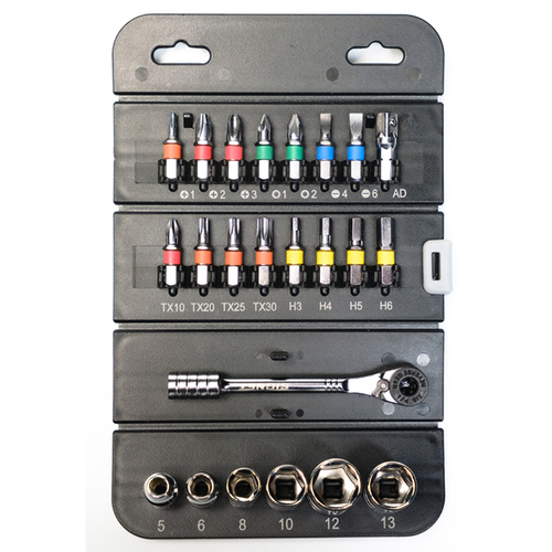 סט בוקסות וביטים מקצועי 1/4 23 חלקים SIGNET  