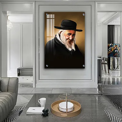 תמונות צדיקים - הרב ישעיה מקרסטיר בעיצוב מרשים קנבס/זכוכית