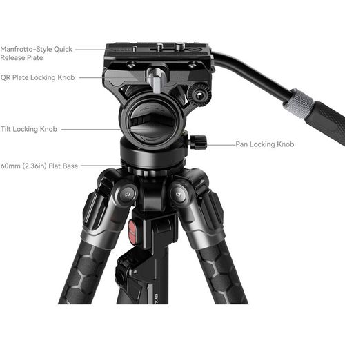 קיט חצובת אלומיניום מקצועית SmallRig x Potato Jet TRIBEX SE Hydraulic