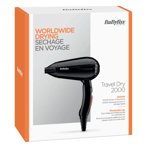 מייבש שיער קומפקטי Babyliss Travel Dry 2000 BA-5344ILE