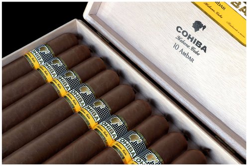 סיגר קוהיבה אמבר - COHIBA Amber מארז יוקרה 10 סיגרים
