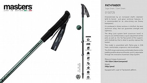 מקל הליכה יחיד Pathfinder Green