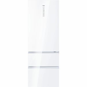 מקרר מקפיא תחתון 483 ליטר נטו Haier HTW7720DNGB - גימור זכוכית לבנה + פיקוד שבת מובנה רוחב: 70 ס"מ.