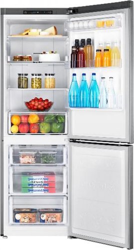 מקרר ‏מקפיא תחתון Samsung RB34J3000BC ‏356 ‏ליטר סמסונג Digital Inverter צבע שחור כולל פיקוד שבת מובנה רוחב: 59.5 ס”מ