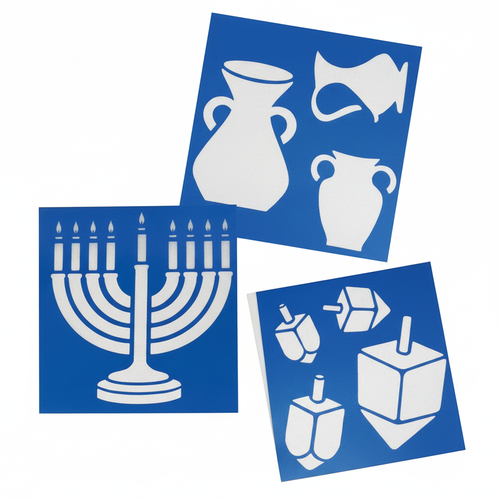 סט 3 שבלונות לחנוכה