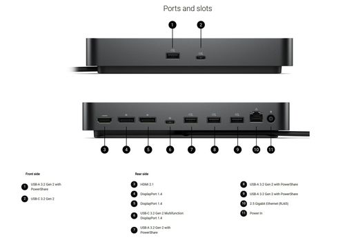 תחנת עגינה דל Dell Pro Dock WD25 100W 210-BRFQ