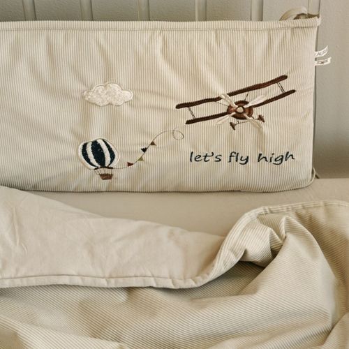 סט מצעים למיטת תינוק קורדורוי Fly high