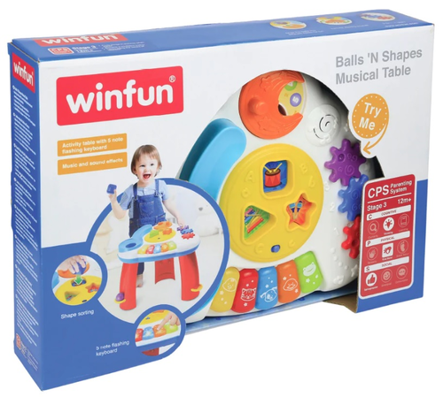 שולחן פעילות מוזיקלי כדורים וצורות מבית WINFUN 4