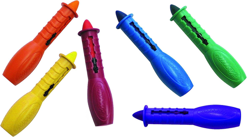 סט 6 צבעים מחיקים לאמבטיה עם ספוג  3