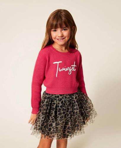 Girls’ jumper with embroidered logo