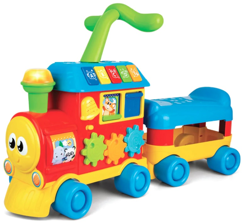 הליכון לימודי לתינוק בצורת רכבת 3 ב 1 דובר עברית - צבעוני 1