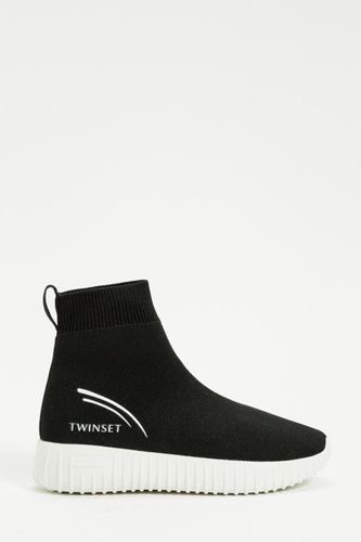 Sock trainers with logo
